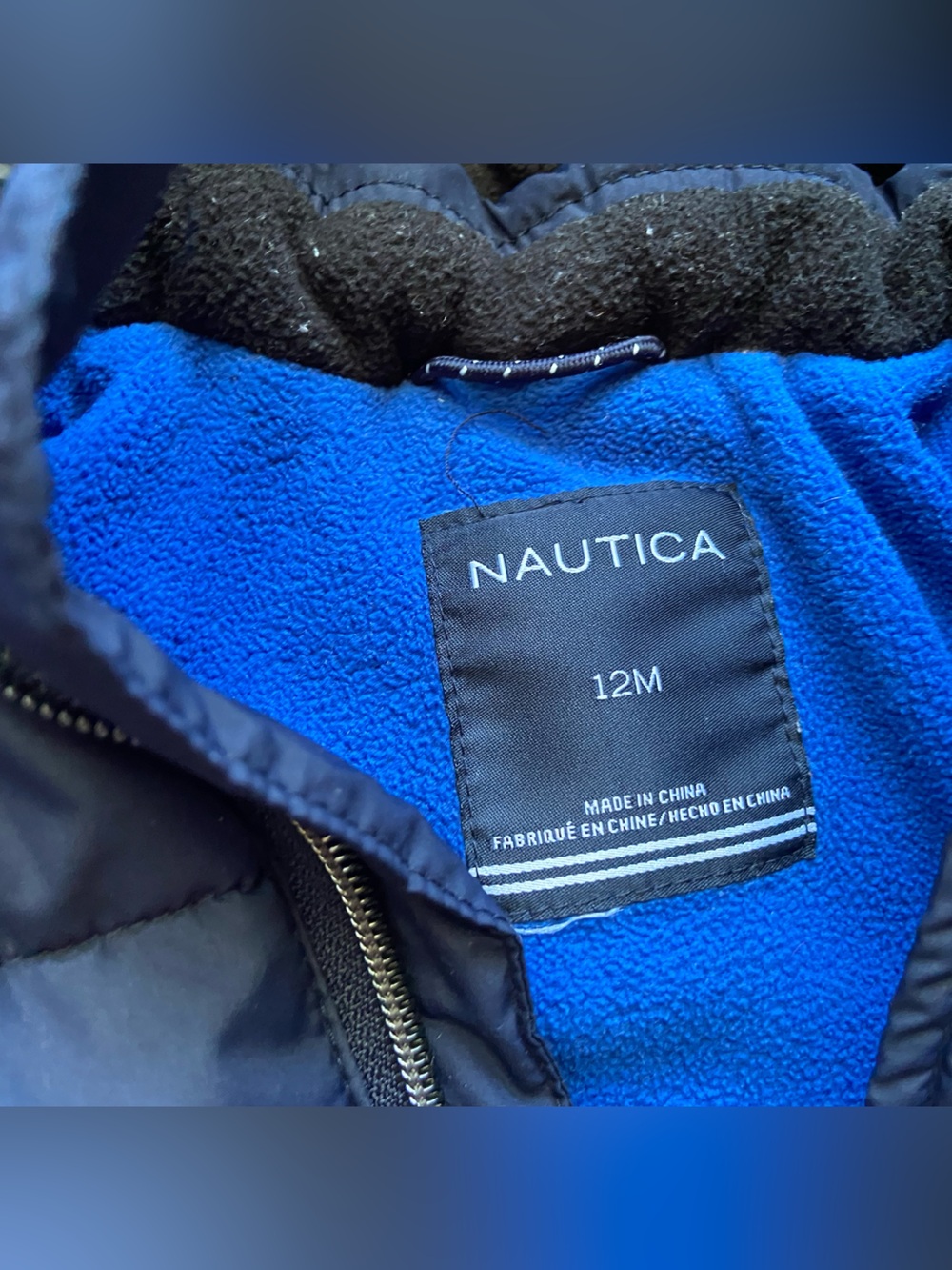 NAUTICA BLUE PUFFER JACKET 12 mo - Picture 3 of 3